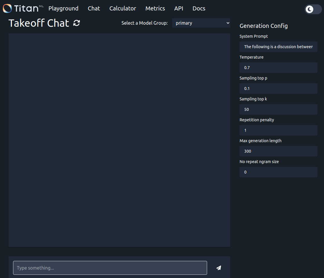 chat interface